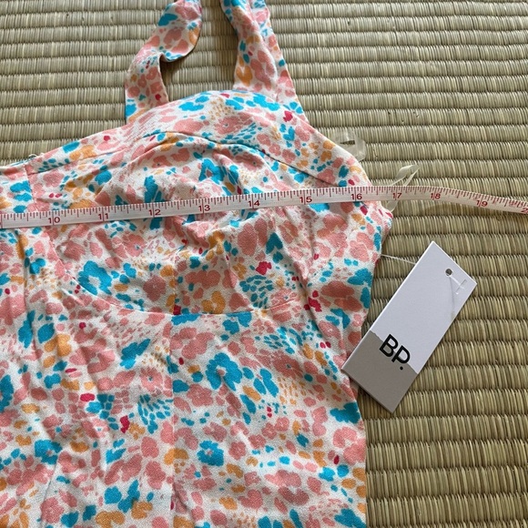 BP. Floral Print Tie Strap Mini Dress Sundress Cottagecore‎ Sleeveless - Picture 2 of 8